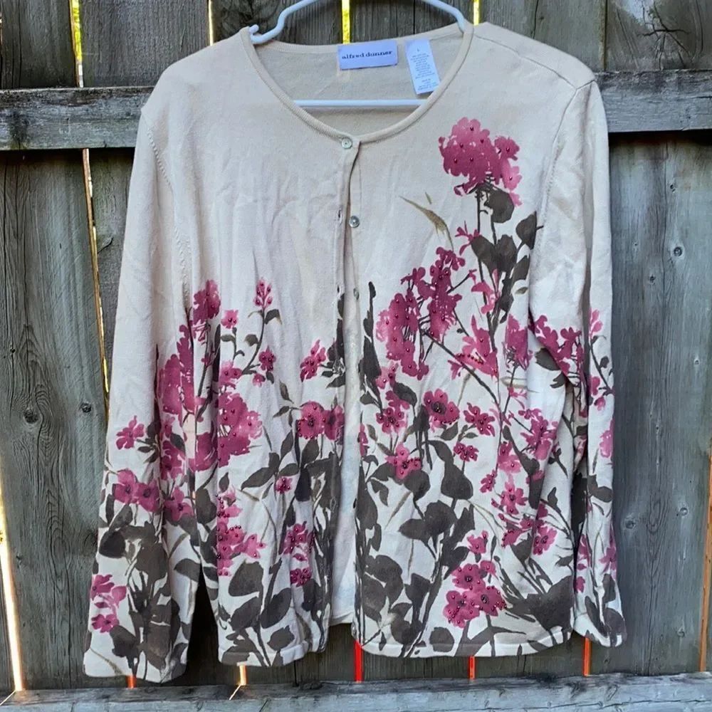 Alfred Dunner floral cardigan sz. L